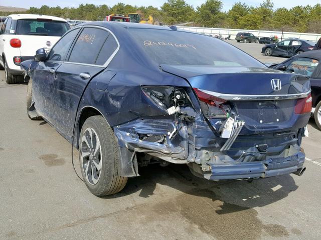 1HGCR2F80GA196667 - 2016 HONDA ACCORD EXL BLUE photo 3