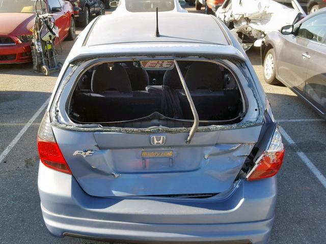 JHMGD37698S012614 - 2008 HONDA FIT SPORT BLUE photo 9