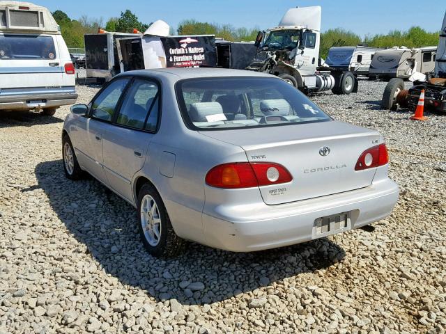 1NXBR12E82Z604982 - 2002 TOYOTA COROLLA CE SILVER photo 3