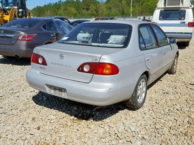 1NXBR12E82Z604982 - 2002 TOYOTA COROLLA CE SILVER photo 4