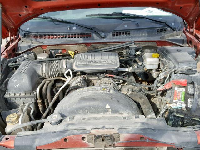 1D7HE48K08S531710 - 2008 DODGE DAKOTA QUA ORANGE photo 7