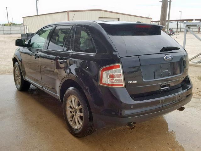 2FMDK38C49BA68031 - 2009 FORD EDGE SEL BLACK photo 3