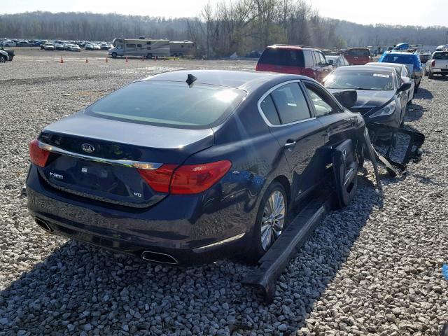 KNALW4D44F6017225 - 2015 KIA K900 BLUE photo 4