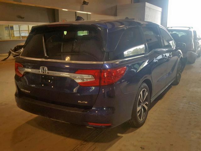 5FNRL6H95KB035996 - 2019 HONDA ODYSSEY EL BLUE photo 4