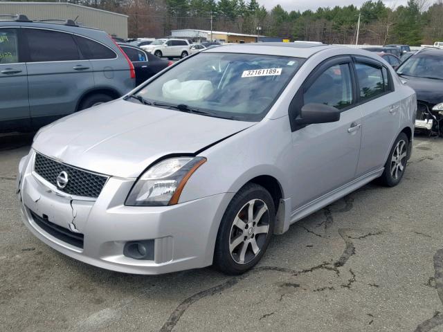 3N1AB6AP4BL707074 - 2011 NISSAN SENTRA 2.0 SILVER photo 2