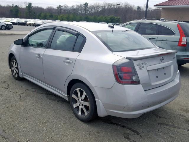 3N1AB6AP4BL707074 - 2011 NISSAN SENTRA 2.0 SILVER photo 3