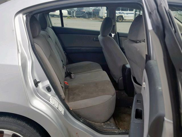 3N1AB6AP4BL707074 - 2011 NISSAN SENTRA 2.0 SILVER photo 6