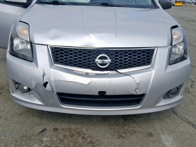 3N1AB6AP4BL707074 - 2011 NISSAN SENTRA 2.0 SILVER photo 9