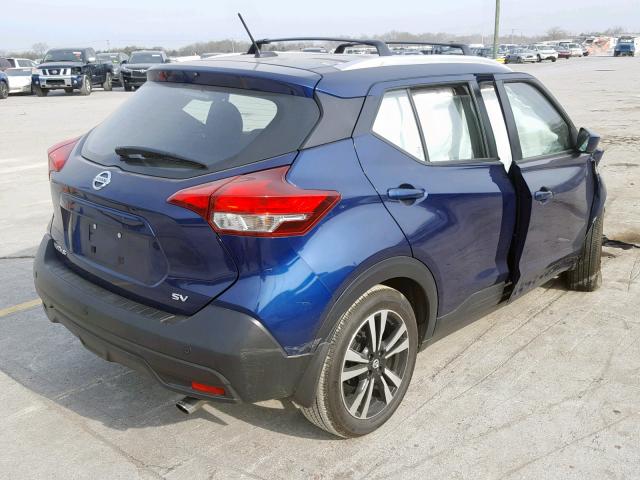 3N1CP5CU1KL478263 - 2019 NISSAN KICKS S BLUE photo 4