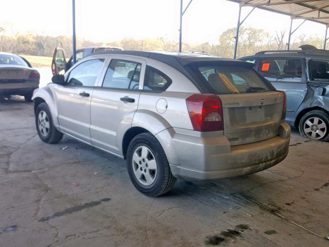 1B3HB28C27D218341 - 2007 DODGE CALIBER SILVER photo 3