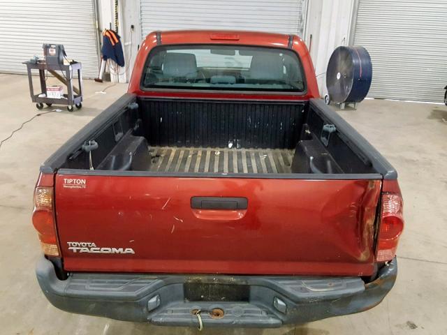 5TENX22N77Z404624 - 2007 TOYOTA TACOMA MAROON photo 6