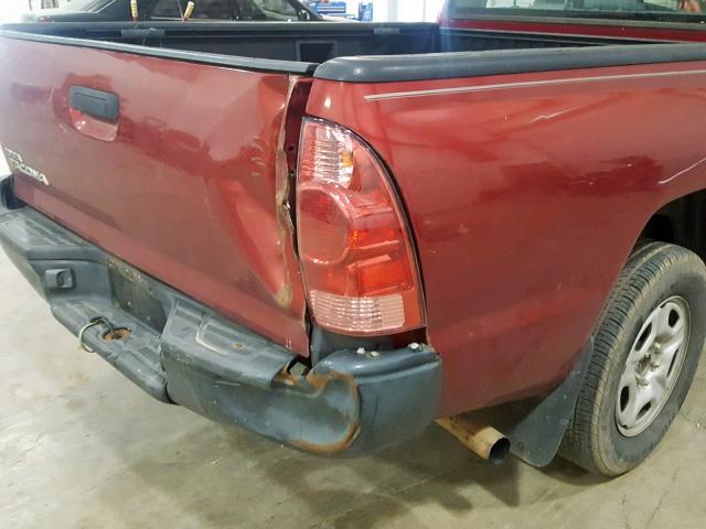 5TENX22N77Z404624 - 2007 TOYOTA TACOMA MAROON photo 9