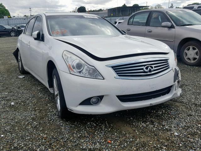 JN1DV6AP6BM830496 - 2011 INFINITI G25 BASE WHITE photo 1