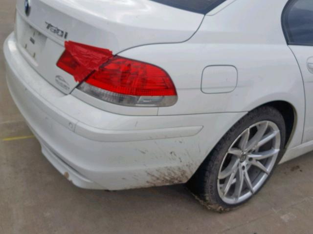 WBAHL83517DT09234 - 2007 BMW 750 WHITE photo 9