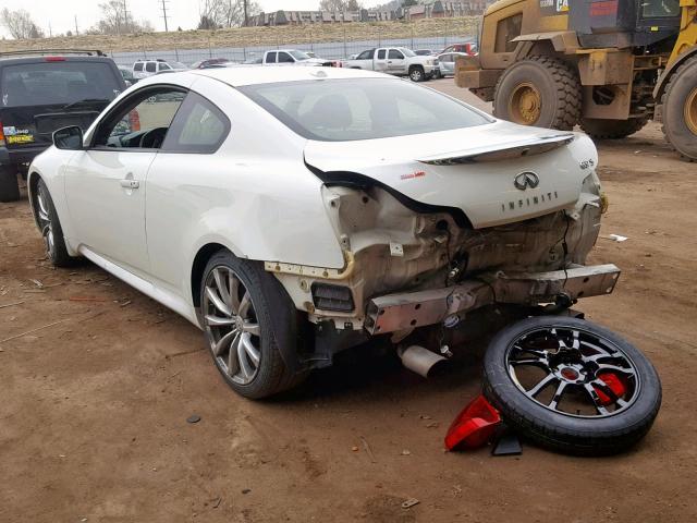 JNKCV64E68M116281 - 2008 INFINITI G37 BASE WHITE photo 3