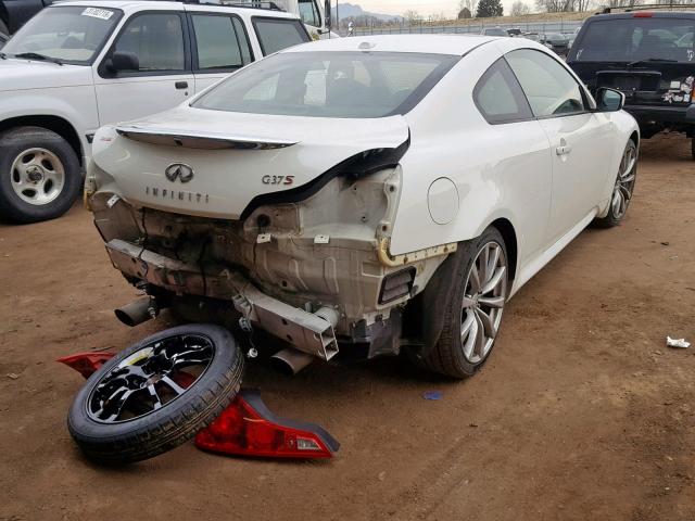 JNKCV64E68M116281 - 2008 INFINITI G37 BASE WHITE photo 4