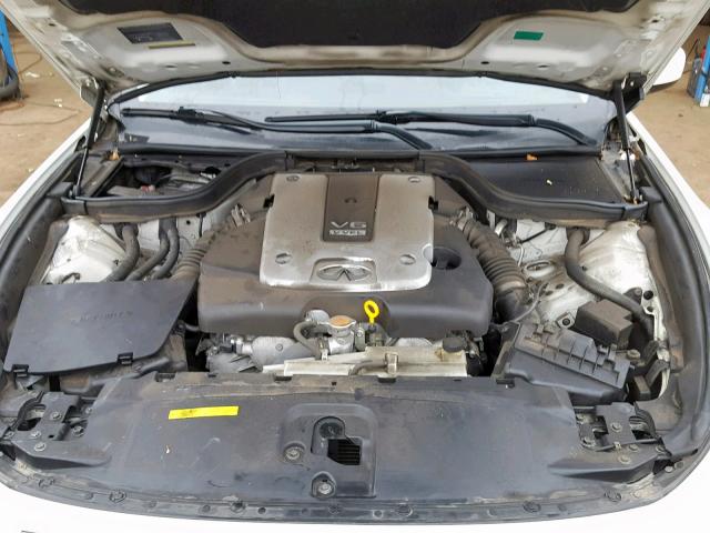 JNKCV64E68M116281 - 2008 INFINITI G37 BASE WHITE photo 7