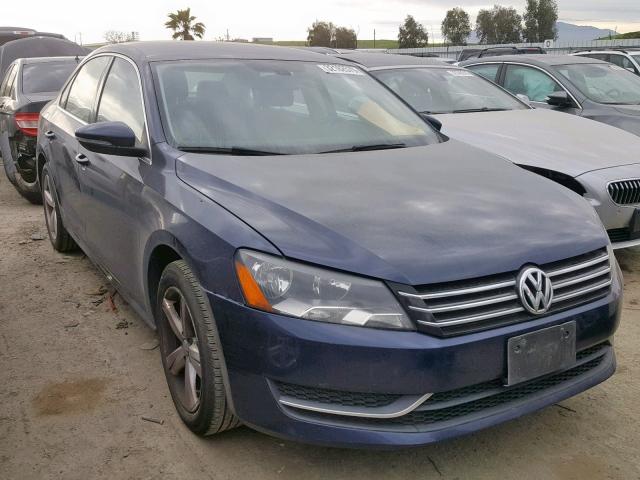 1VWBP7A32CC095781 - 2012 VOLKSWAGEN PASSAT SE BLUE photo 1