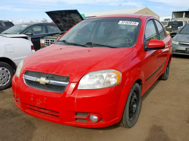 KL1TG5DEXAB044757 - 2010 CHEVROLET AVEO LT RED photo 2