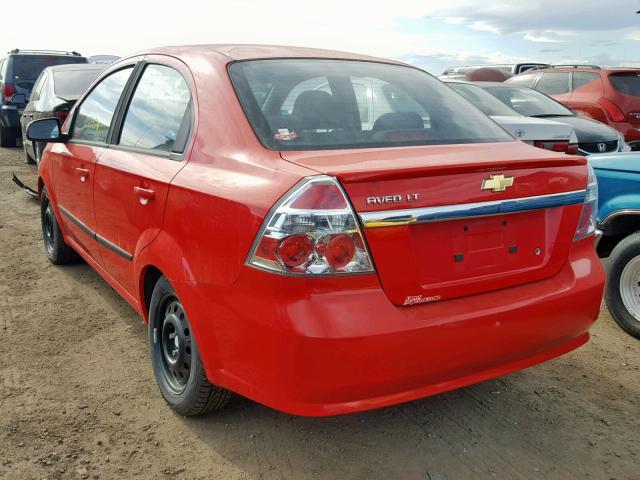 KL1TG5DEXAB044757 - 2010 CHEVROLET AVEO LT RED photo 3