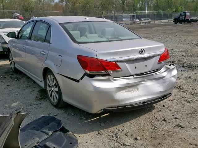 4T1BK3DB5BU390827 - 2011 TOYOTA AVALON BAS SILVER photo 3