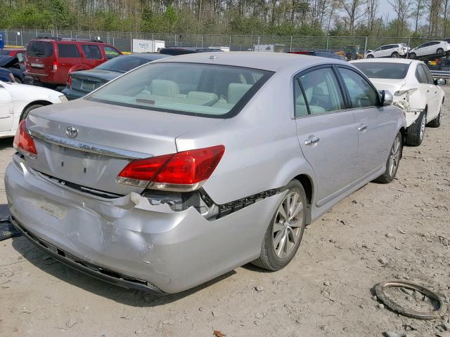 4T1BK3DB5BU390827 - 2011 TOYOTA AVALON BAS SILVER photo 4