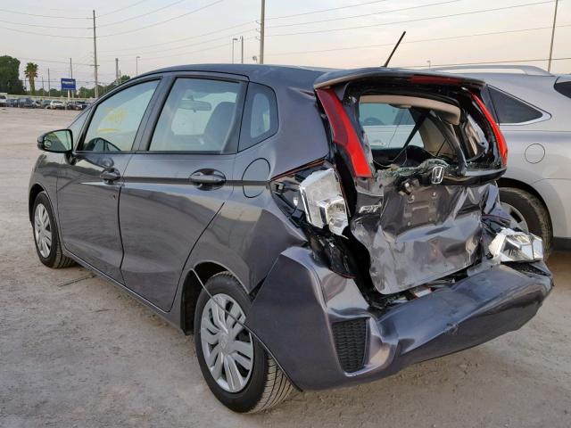 3HGGK5H54FM750109 - 2015 HONDA FIT LX GRAY photo 3