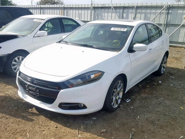 1C3CDFBBXFD253707 - 2015 DODGE DART SXT WHITE photo 2