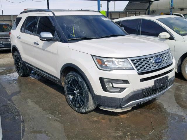 1FM5K8HT1HGD86343 - 2017 FORD EXPLORER P WHITE photo 1