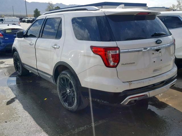 1FM5K8HT1HGD86343 - 2017 FORD EXPLORER P WHITE photo 3