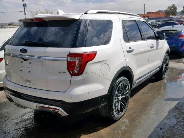 1FM5K8HT1HGD86343 - 2017 FORD EXPLORER P WHITE photo 4