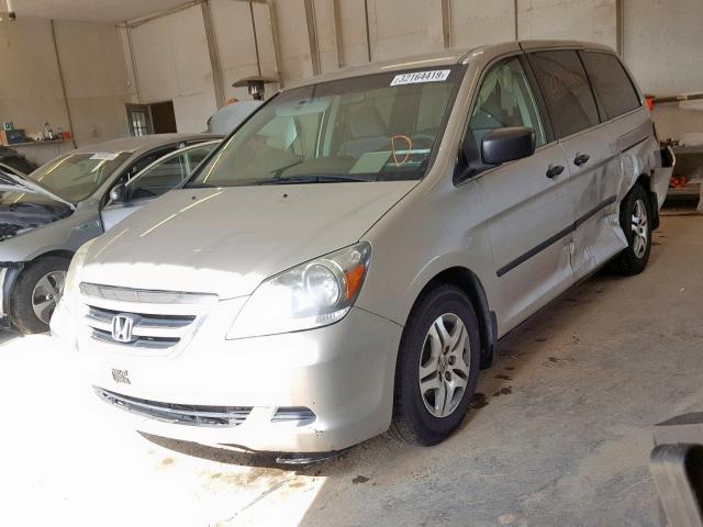 5FNRL38267B012235 - 2007 HONDA ODYSSEY LX SILVER photo 2