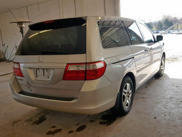 5FNRL38267B012235 - 2007 HONDA ODYSSEY LX SILVER photo 4