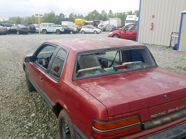 1G2NE14U9LC232162 - 1990 PONTIAC GRAND AM L MAROON photo 9