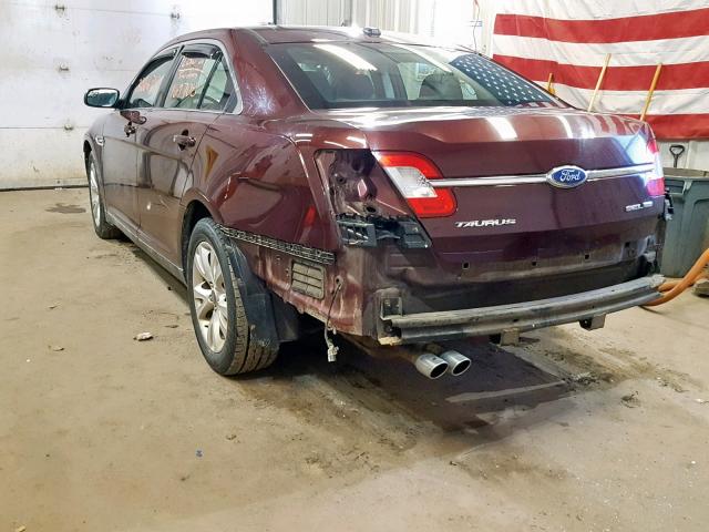 1FAHP2HW5CG135995 - 2012 FORD TAURUS SEL MAROON photo 3