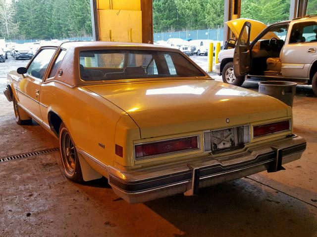 4Z37K7H487836 - 1978 BUICK RIVIERA YELLOW photo 3