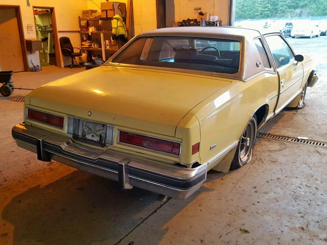 4Z37K7H487836 - 1978 BUICK RIVIERA YELLOW photo 4