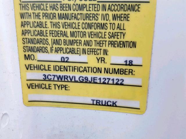 3C7WRVLG9JE127122 - 2018 RAM PROMASTER 白色 照片 10