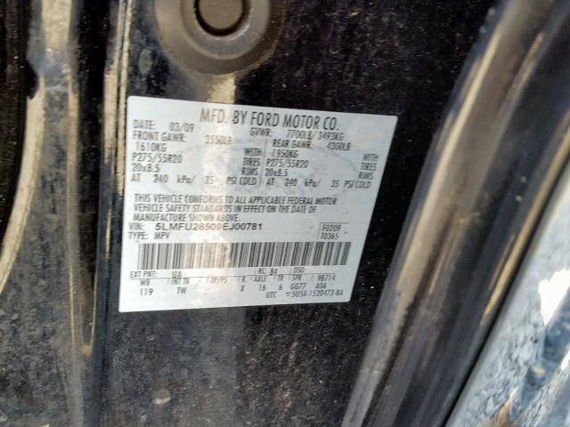 5LMFU28509EJ00781 - 2009 LINCOLN NAVIGATOR 黑色 照片 10