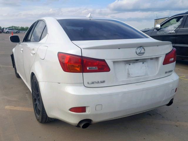 JTHBE262382013645 - 2008 LEXUS IS 350 WHITE photo 3