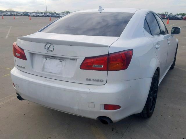 JTHBE262382013645 - 2008 LEXUS IS 350 WHITE photo 4