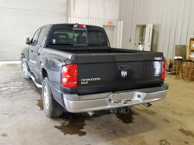 1D7HE48N46S612345 - 2006 DODGE DAKOTA QUA BLACK photo 3