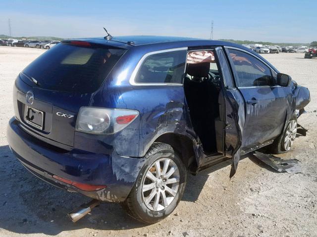 JM3ER2W52A0327258 - 2010 MAZDA CX-7 BLUE photo 4