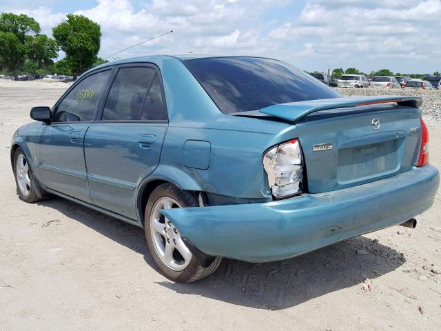 JM1BJ225410467496 - 2001 MAZDA PROTEGE LX GREEN photo 3