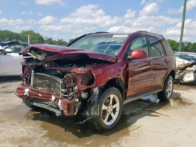 2CNDL63F486056582 - 2008 CHEVROLET EQUINOX LT MAROON photo 2