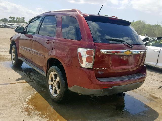 2CNDL63F486056582 - 2008 CHEVROLET EQUINOX LT MAROON photo 3