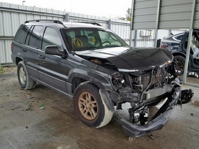 1J4GX48S64C284546 - 2004 JEEP GRAND CHER BLACK photo 1