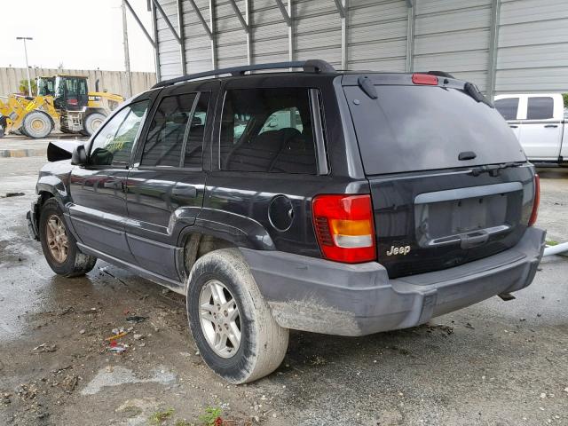 1J4GX48S64C284546 - 2004 JEEP GRAND CHER BLACK photo 3