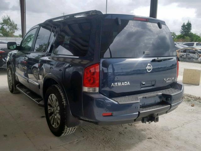 5N1BA0NE7FN603058 - 2015 NISSAN ARMADA PLA BLUE photo 3