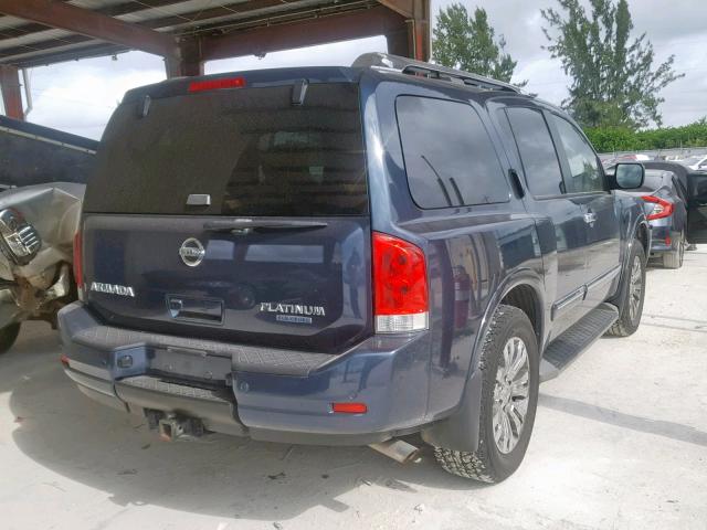 5N1BA0NE7FN603058 - 2015 NISSAN ARMADA PLA BLUE photo 4